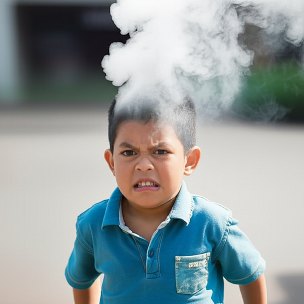 Maya feeling frustrated with homework at her desk