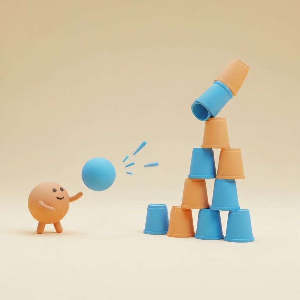 Cup-Stack Knock-Down